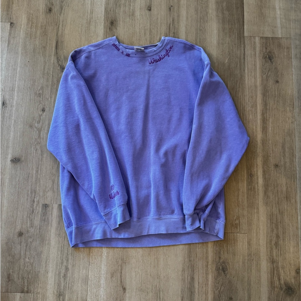 Custom made embroidered UW Huskies sweatshirt